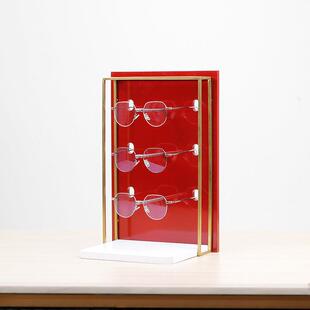 眼镜店精品柜台橱窗金属拉丝眼镜架展示架太阳眼镜太阳眼镜陈列装