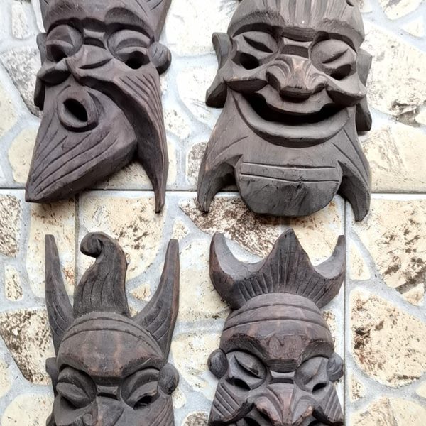 木雕 手工雕刻 屯堡文化 装饰收藏 脸谱傩面具 高30-33公分左右