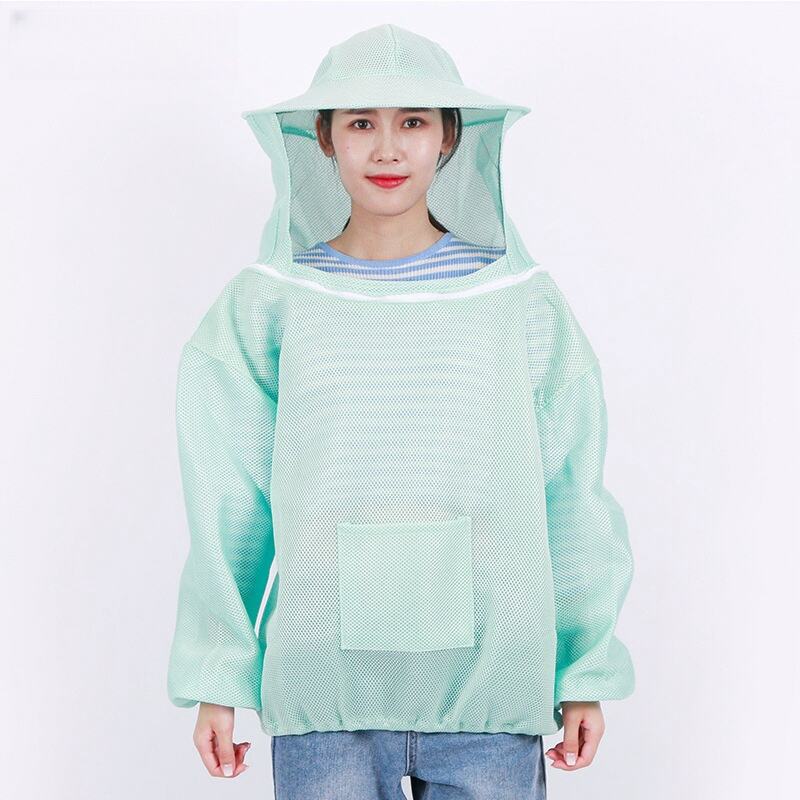 双层透气棉型防蜂服空调防护服帽子可拆卸防蚊防虫蜜蜂装备工具