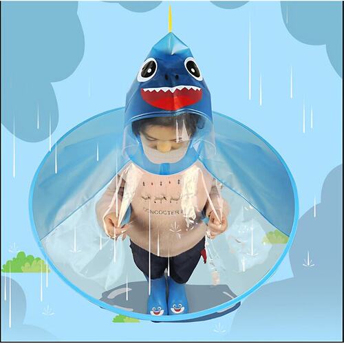 儿童飞碟雨衣斗篷式雨伞帽幼儿园宝宝防水雨帽头戴式遮雨雨披