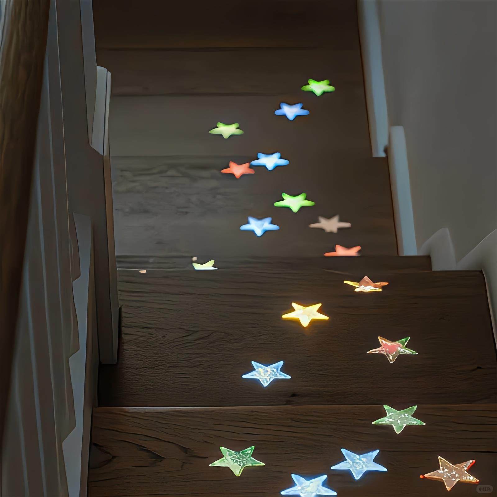 夜光星星贴纸荧光贴卧室墙面楼梯儿童房氛围感diy宿舍天花板装饰,家居饰品,文化墙贴,淘宝优惠券,粉丝福利购,淘宝优惠卷