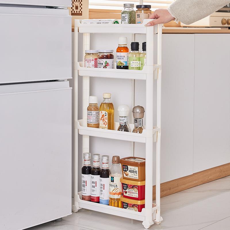 厨房收纳置物架多层杂物收纳架缝隙收纳柜夹缝储物架小推车家用
