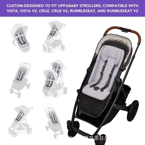 婴儿车坐垫护脊头棉垫0-6个月新生儿靠背适用UPPAbaby Vista/Cruz