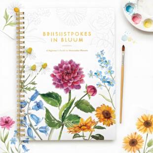 跨境品watercolorworkbook水彩专用着色本练习册花鸟水彩本
