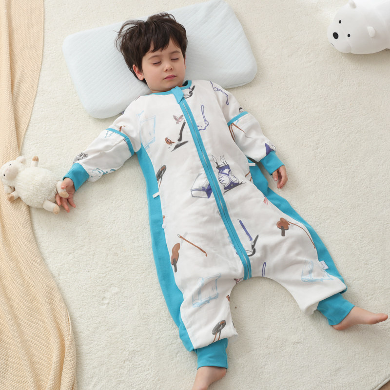 婴儿纱布睡袋宝宝春秋薄款四季防踢被夏季夏天儿童可拆袖分腿睡袋,婴童用品,睡袋/防踢被,淘宝优惠券,粉丝福利购,淘宝优惠卷