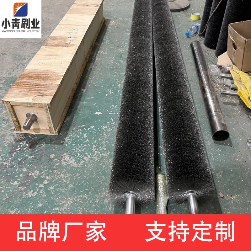 工业钢丝辊刷高碳钢丝除锈抛光刷辊钢板除垢去氧化皮耐磨支持定制