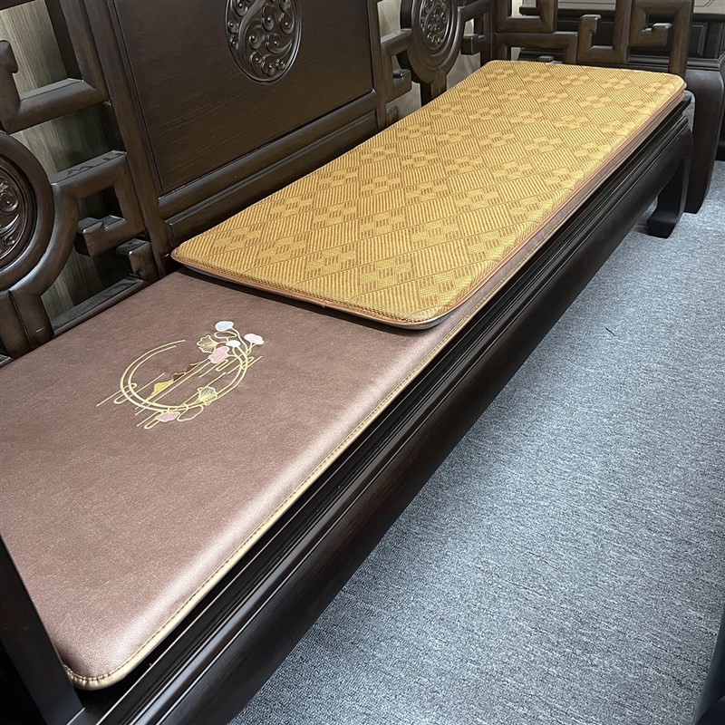 红木沙发皮坐垫久坐不累定制w餐椅坐垫凉席中式实木圈椅垫夏季凉
