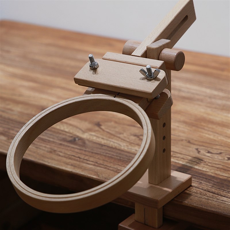 【刺绣神器】桌嵌式绣架子 实木绣绷撑子 固定器 可调节支架