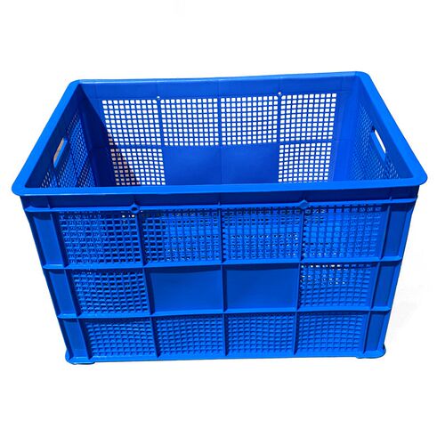 蓝色塑料筐镂空加厚胶框长方形蔬菜周转箱水果框快递收纳大号箩筐