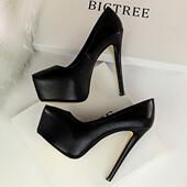 2021春秋新款 气 防水台超高跟单鞋 恨天高细跟女鞋 13cm夜场J高跟鞋