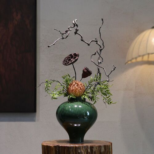 侘寂风宋代美学陶瓷花瓶客厅插花餐桌民宿新中式高级玄关装饰摆件