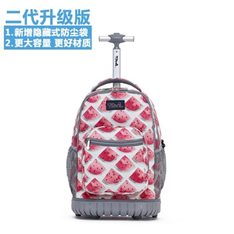 拖杆旅游拉杆包轮双肩中学生防雨两用单杆大容量大号拉杆书包女孩