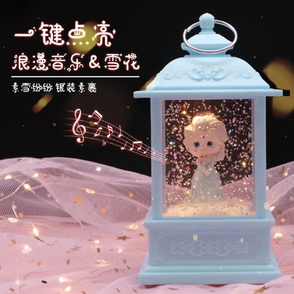 公主岁发光莎莎女生儿童小女孩闺蜜十音乐盒八音盒水晶灯生日礼物