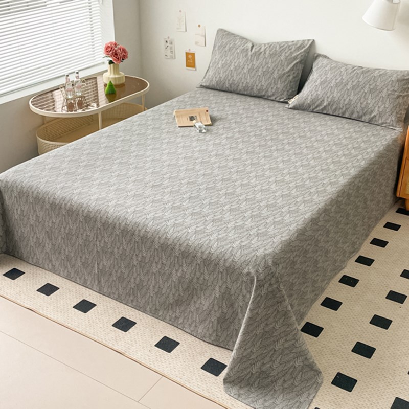 加厚磨毛床单单件纯棉100全棉秋冬被单双人枕套三件套炕单人宿舍