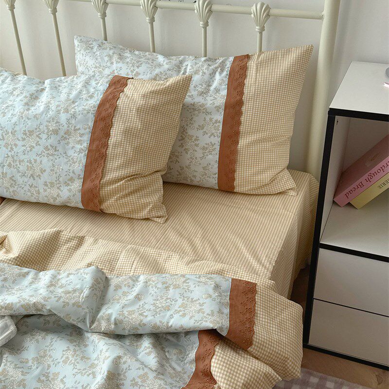 梨梦 北茉 少女心纯棉夏凉被四件套全棉夏季薄被子空调被芯单双人