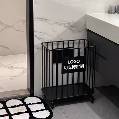 免费LOGO定制脏衣篮可移动收纳筐瑜伽垫收纳篮带轮卧室浴室玩具筐