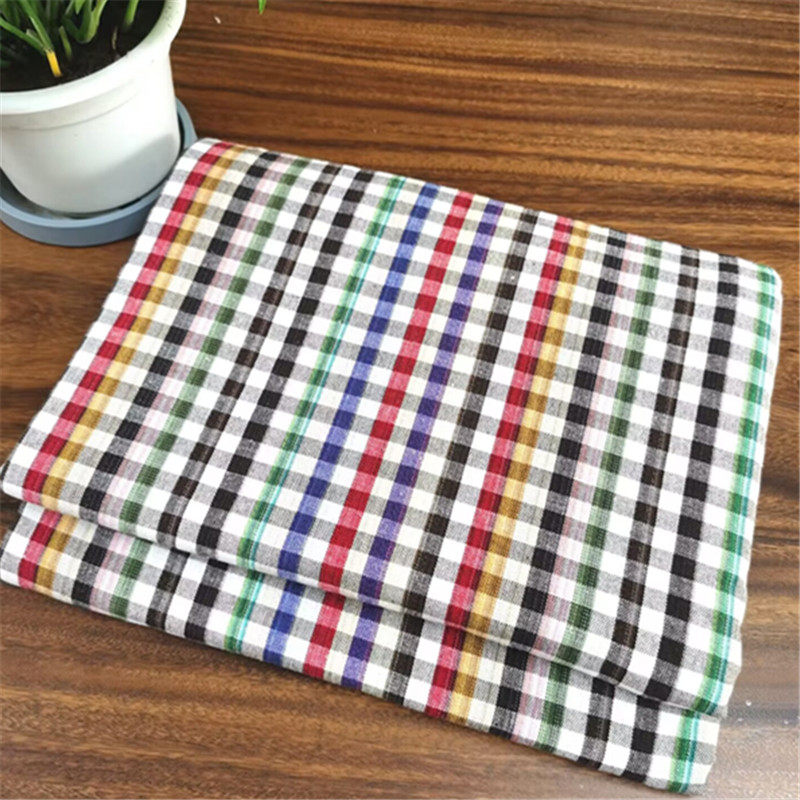 纯棉老粗布床单单件三件套民族风条纹床单被单睡单山东土布