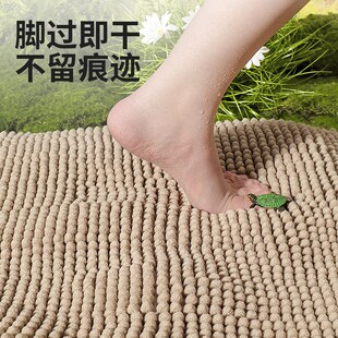 浴室门口吸水地垫厕所防滑可机洗纯色门垫房间门前洗手间绒面地毯