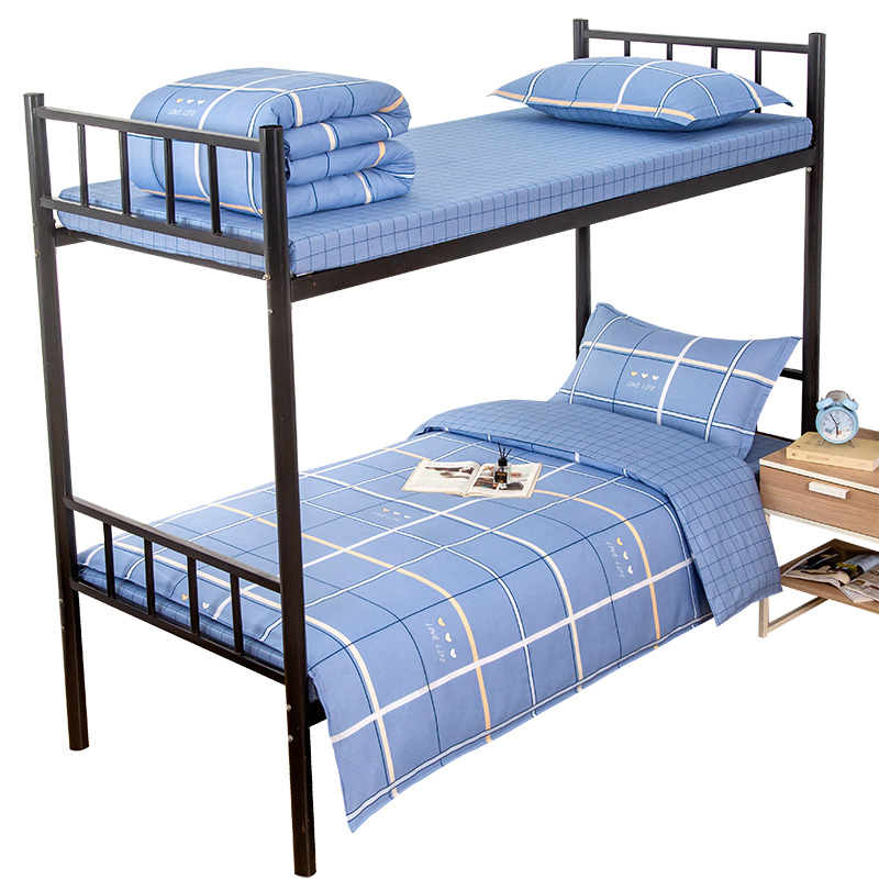 上下铺学生宿舍床上三件套100%全棉纯棉被套床单人被褥一整套寝室