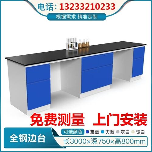 试验台实验室工作台台桌通风柜全钢传递门操作台试剂架天平台钢木