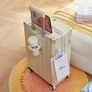 行李箱20寸拉杆箱女可登机多功能万向轮男学生铝框密码 旅行皮箱子