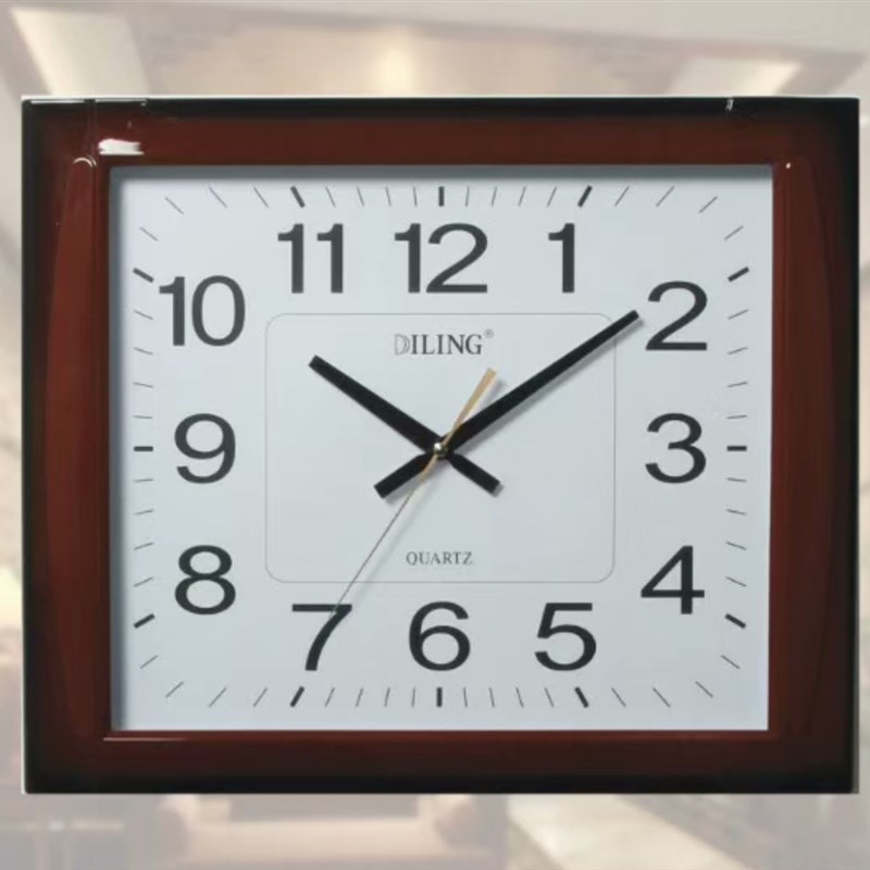 迪翎石英钟静音机芯办公会议室挂钟简约时尚居家钟表6155