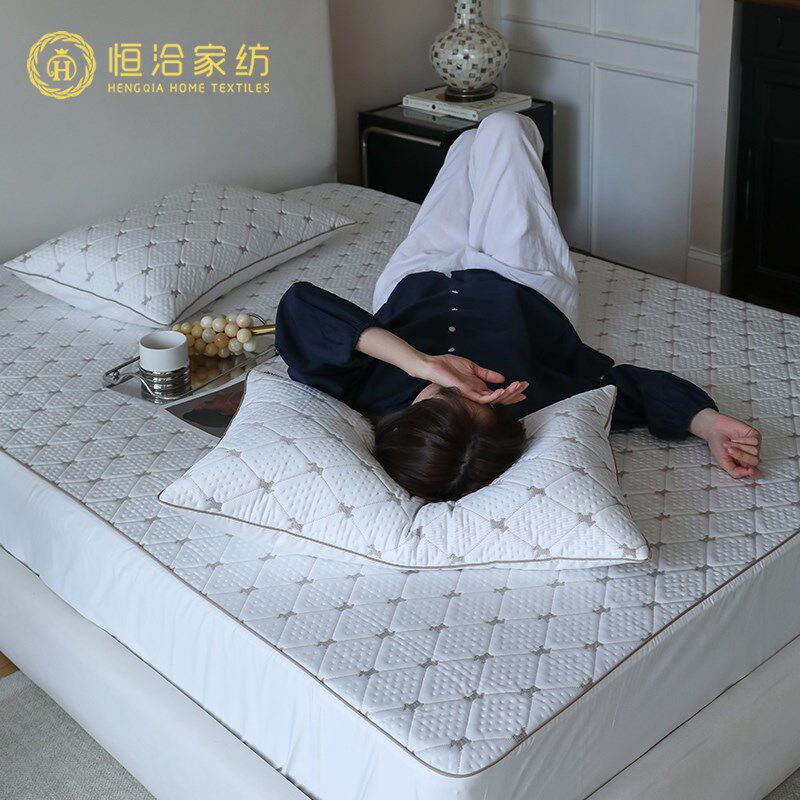 夏天冷感科技PE纤维软凉席三件套全包防滑可折叠凉感空调席子蓝色