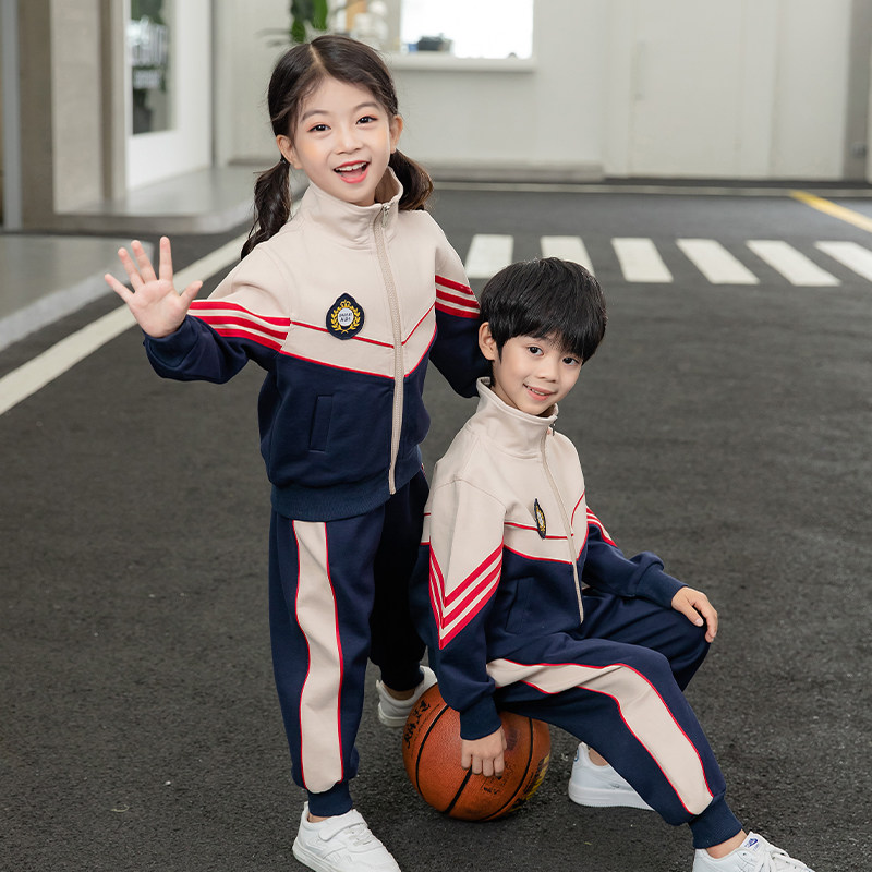 儿童校服套装小学生班服中学生运动会三件套老师幼儿园园服春秋装