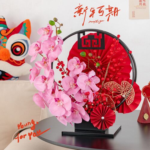 2025国风春节装饰品新年发财果福字摆件乔迁新居场景布置入宅用品