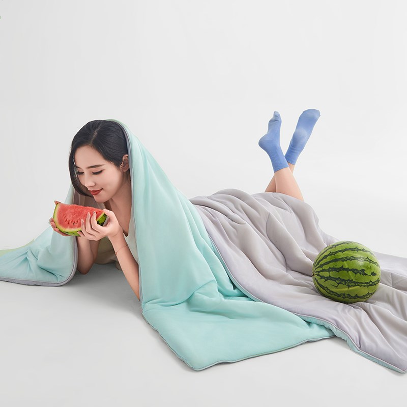 新款A类凉感丝西瓜n大豆空调被夏凉被薄被子夏季学生宿舍可机洗