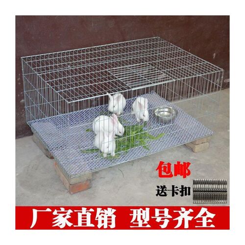 加粗加密兔笼家用鸽子养殖笼鸡笼家用鹌鹑笼铁丝镀锌笼运输笼大号