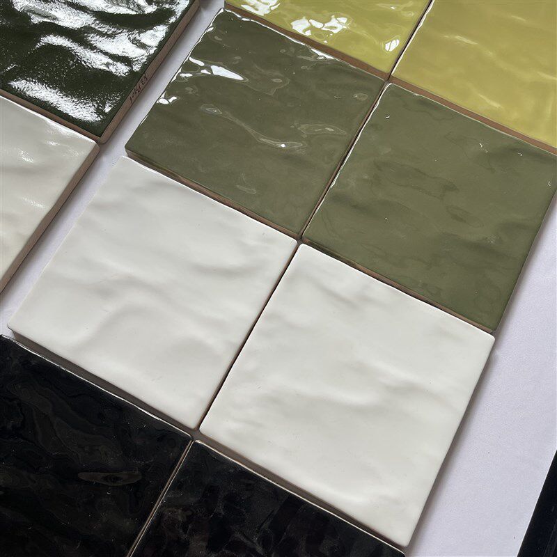 陶土手工砖132X132磨具面亮面珍珠釉小方砖厨卫餐饮网红店背景墙