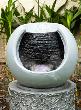 欧式流水喷泉生财摆件办公室客厅家居户外庭院循环水落地景观装饰