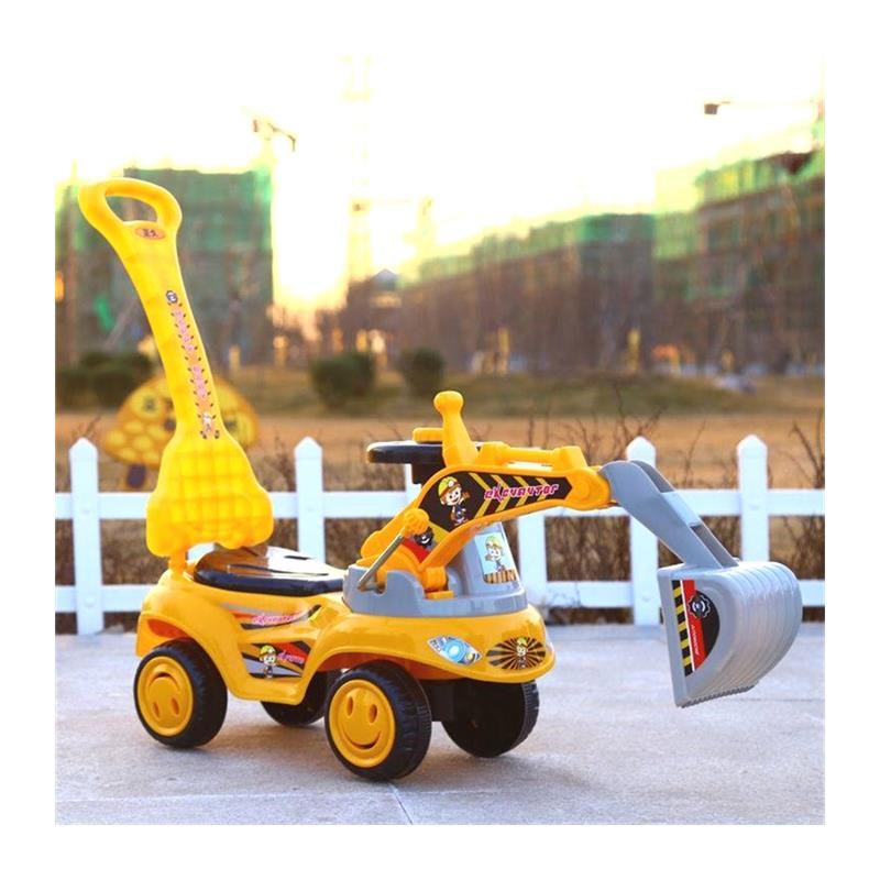 可骑大号儿童挖掘机带音乐挖土机扭扭车可坐人玩具车工程车