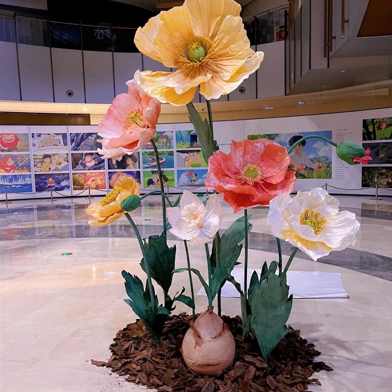 现场路引婚庆手工影楼道具立体舞台纸艺花婚礼背景墙布置橱窗装饰