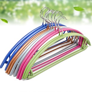 架挂成人衣撑 家用浸塑衣架金属防滑衣架子不锈钢挂钩晾裤