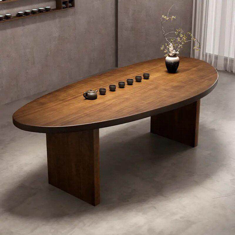 新中式阳台茶桌椅组合泡茶几实木家用客厅小户型异形茶台功夫茶桌