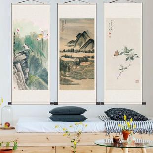 谢稚柳国画花鸟画装 饰卷轴画茶楼客厅壁画风水画酒店包厢字画定制