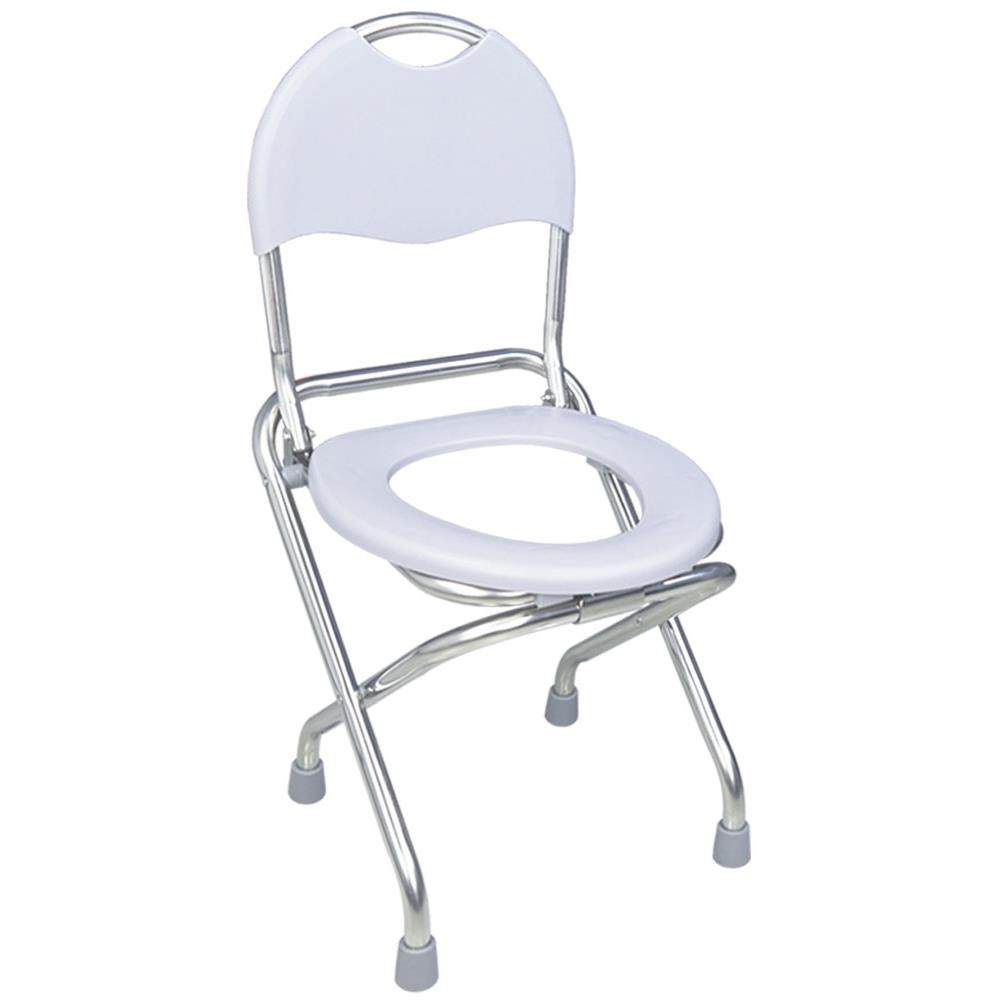 孕妇折叠不锈钢坐便器椅子老年人蹲厕椅助便器便携式移动马桶防滑