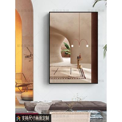 视觉空间延伸感家居挂画客厅卧室入口墙面壁画高档餐厅餐厅装饰画