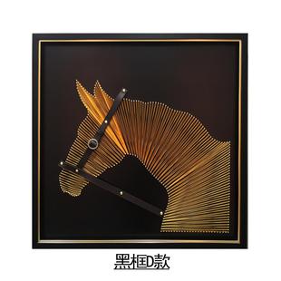 一馬當先D沙發掛畫DIY手工裝 飾背景墻輕奢簡約壁畫 飾畫立體家居裝