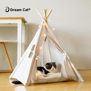 网红猫窝室内帐篷狗窝四季 半封闭式 通用可拆洗宠物猫床猫咪躲避屋