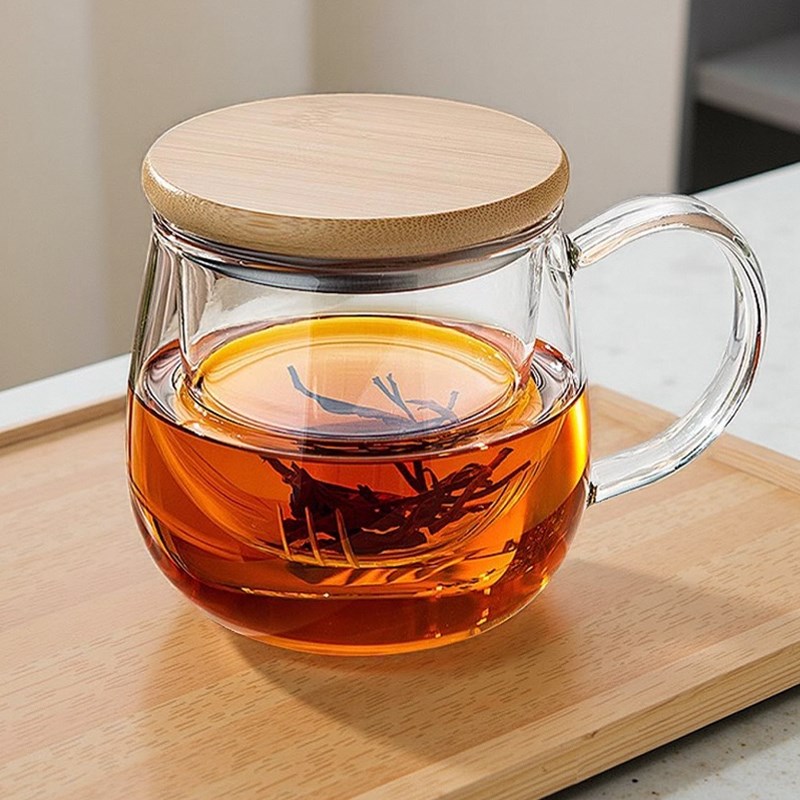 玻璃茶杯茶水分离杯办公室男士泡茶杯子家用女P士喝水杯新款花茶