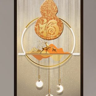 轻奢葫芦门帘家用玄关厕所遮挡帘卫生间挂帘免打孔卧室隔断帘 新款