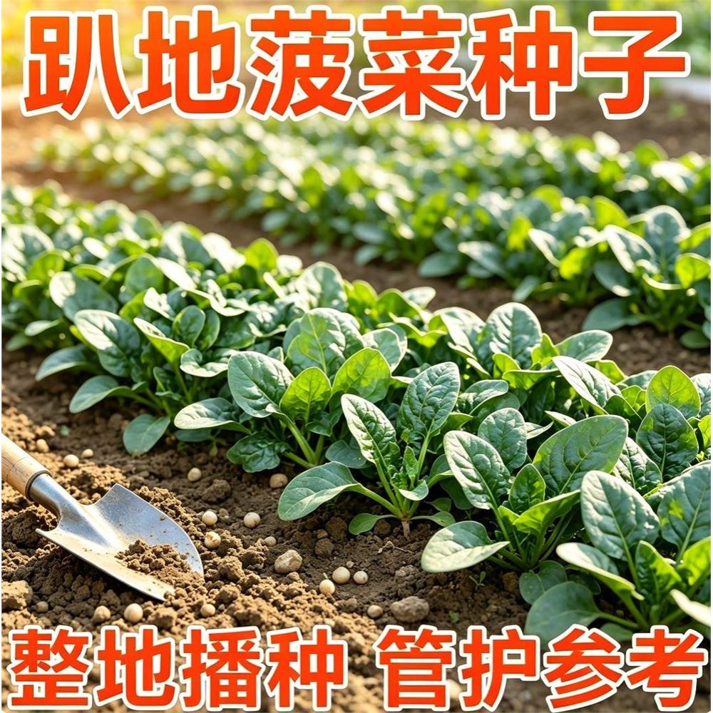 趴地菠菜种子黑园叶菠菜种籽可越冬叶肉厚实蔬菜种子大全