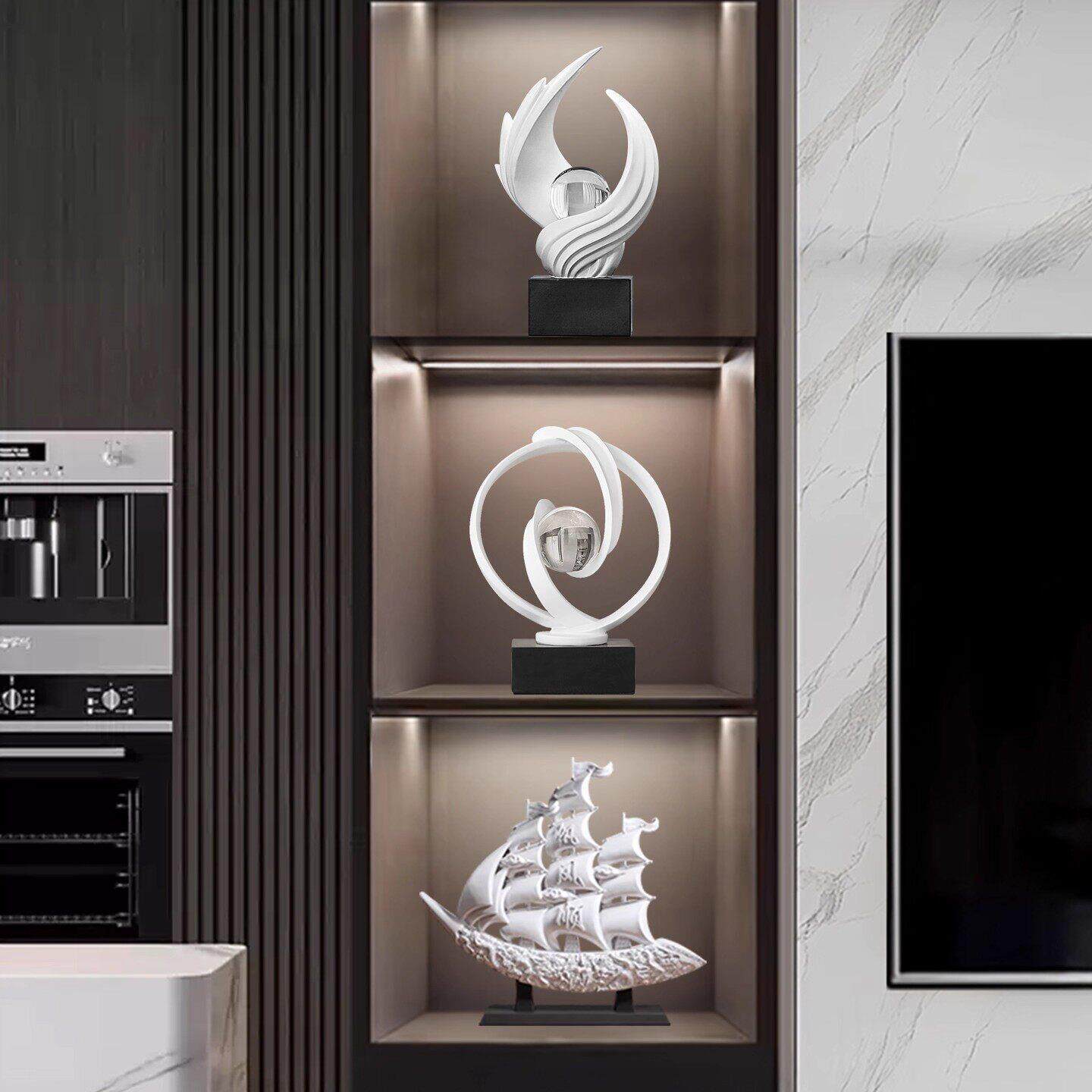 现代简约客厅电视柜台面艺术摆件高级感小众玄关酒柜家居软装饰品