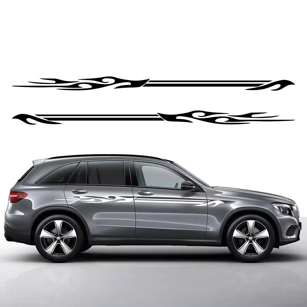适用于奥迪大众汽车腰线贴 车身贴纸拉花 侧裙装饰车贴可定制