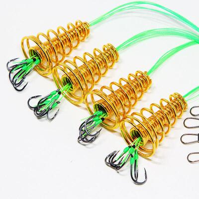 新款防底爆SKP炸伊势尼挂鱼钩装弹簧炸弹钩抛竿海竿钓组套钓鱼神