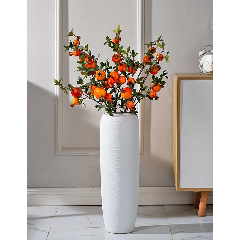 现代简约客厅北欧花落地花瓶大陶瓷干燥装饰号欧WCU式插花摆色件