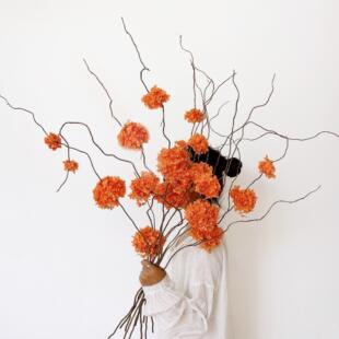 真花摆绣球干花花束高级FRC感花客厅摆家居装插饰花艺件店铺设永